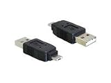 DeLOCK Adapter USB micro-A male to USB2.0 A-male, macho/hembra, USB micro-A, USB 2.0 A, Negro