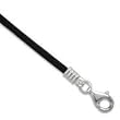 Black Satin Cord with .925 Silver Clasp- 16 + 2 IN