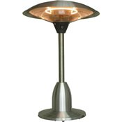 Electric Patio Heater Table Top - Stainless Steel Pole and Cover