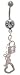 Lock & Key & Heart Belly Button Ring Dangle