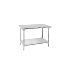 Advance Tabco 14-Gauge Stainless Steel Top - Flat Top w/ Undershelf - Model SS-363