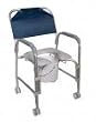 Aluminum Shower Chair/Commode with Casters, Knock Down - 1/case