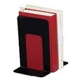 Standard Deluxe Metal Bookends, Nonskid Padded Base, Black Enamel
