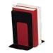 Standard Deluxe Metal Bookends, Nonskid Padded Base, Black Enamel