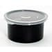 Carlisle 030003 Black .6 Quart Classic Crock with Polypropylene Lid (Case of 12)