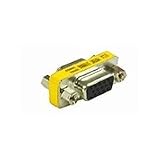 Cables to Go 18962 HD15 VGA F/F Mini Gender Changer (Silver/Yellow)