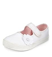 Floral Appliqué Plimsolls