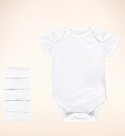 5 Pack - Pure Cotton Short Sleeve Bodysuits