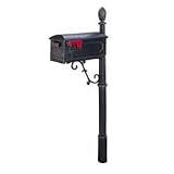 Cast Aluminum Post Box Combo Green