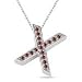 Initial Pendant - 0.25 Ct Red Diamond \'X\' Initial Pendant