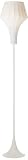 Mid-Century White Woven Shade Floor Lamp