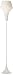 Mid-Century White Woven Shade Floor Lamp