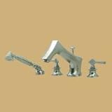 Aqua Brass 39018 Aqua Brass Shanghai deckmount 4 pc tub set with handshower