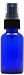 JUVITUS Cobalt Blue Glass Boston Round Black Spray Mister Bottle - 2 oz (2 Pack) + Clear Travel Bag