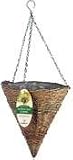 12 in. Rustic Rattan Hanging Cone