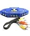 Image of 3 Way Audio Video AV RCA Switch Switcher With Cable (Clear Blue) for Lg tv & video