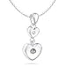 Childrens Jewelry - Peridot August Birthstone Double Heart Pendant