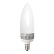 TCP LDCT3WH27KF - Dimmable 2.6 Watt Candelabra Base Torpedo Shape LED Light Bulb, Frosted, 2700K