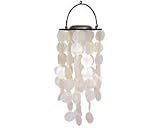 White Capiz Solar Wind Chime