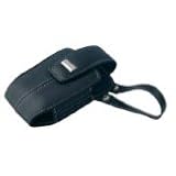 BlackBerry 8100 Lambskin Leather Pouch w Carrying Strap - Black