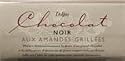 Dolfin - Dark Chocolate Bar with Grilled Almonds - GMO Free - 52% Cacao