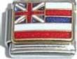 Clearly Charming Hawaii State Flag Italian Charm Bracelet Link