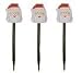 3 Solar Santa Holiday Garden Lights by Solar Celebrations