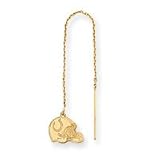 14K Indianapolis Colts Helmet Threader Earrings