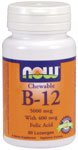 B-12 by NOW Foods - (5mg - 60 Lozenges)