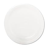 SOLO Cup Company Centerpiece Mediumweight Foam Plates, 6 Diameter, White, 1000 per Carton