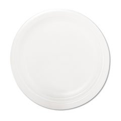 SOLO Cup Company Centerpiece Mediumweight Foam Plates, 6 Diameter, White, 1000 per Carton