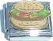 Clearly Charming Hamburger Italian Charm Bracelet Link