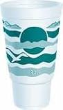 Dart 32AJ20H Teal Design 32 Ounce Foam Cups with Pedestal (32AJ20HDAR) Category: Foam Cups