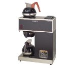 Black Pourover Coffee Brewer, 1 Lower/Upper Warmer, Includes Decanters, 120 V