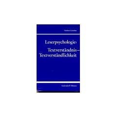 Leserpsychologie: Textverst�ndnis, Textverst�ndlichkeit