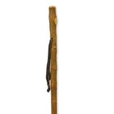 Iron Wood Hiking Staff With Leather Strap Brown