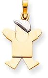 Bow With Cap Charm, Yellow/White Gold