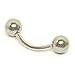 10G SURGICAL STAINLESS STEEL CURVED BARBELL - 3/8 inches DIAMETER