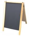 NeoPlex 24 x 36 Chalkboard Economy Hardwood A-frame - Natural Stain Finish