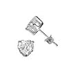 Sterling Silver Heart Earrings - Stamping - 6 mm