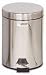 Trash Container, Step-On, Steel, 1-1/2 Gallon, White URIMST15EPL