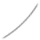 14kt. White Gold, Adjustable Spiga Wheat Chain