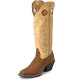 Women's Tony Lama 3R 16 Two Tone Leather Pull On Casual Western Cowboy Boots