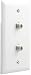 Petra 200-252WH (343/WH) Dual Coaxial Wall Plate (White)