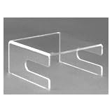 Monitor stand with keyboard storage