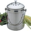 RSVP International Stainless Steel Compost Pail 1-gal.