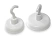 Industrial Grade 3DXY6 Magnetic Hook, White, 9 Lb, 1 In Dia