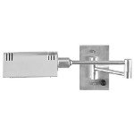 Dainolite DLHA654W-SC Swing Arm Wall Lamp, Satin Chrome by Dainolite