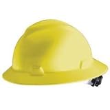 MSA Safety Works 10012177 Full Brim Hard Hat, Yellow