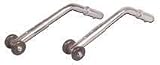 `Adjustable rear, Anti-tipper Anti-Tippers (pair) w/ wheels Univeral chrome 1pr/bx * Unique flip l